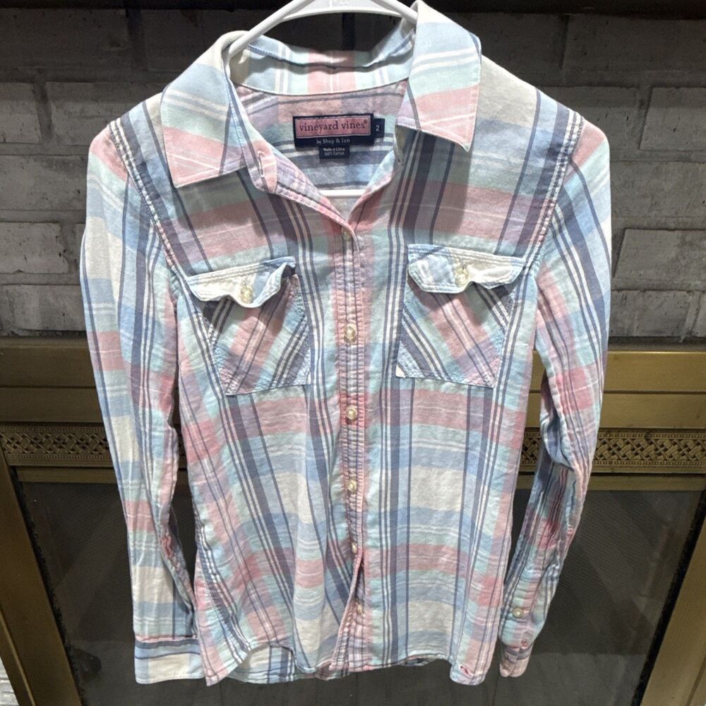 Vineyard Vines Women's Long Sleeve Button-Up Shirt Size 2